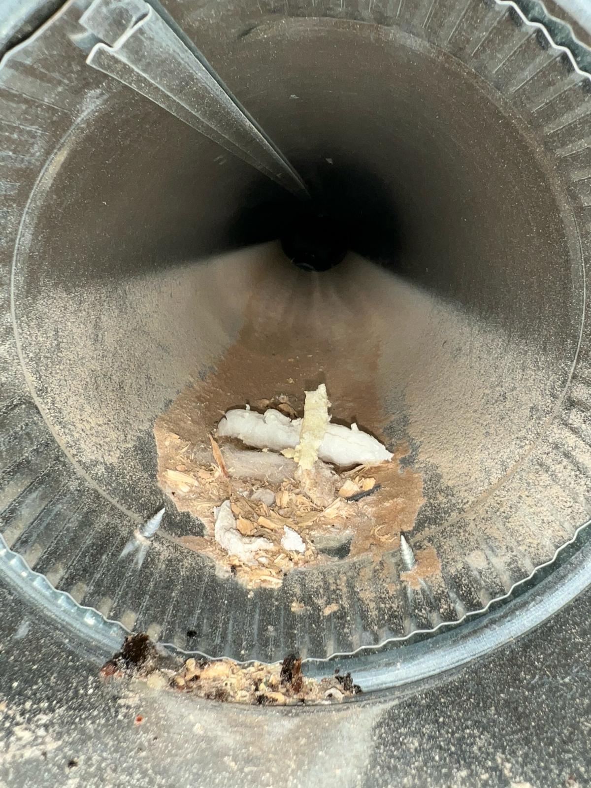 Air and vent duct cleaning job in Ridgeville OH before and after job