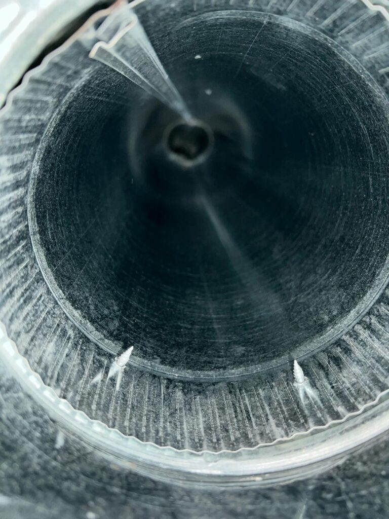 Air and vent duct cleaning job in Ridgeville OH before and after job